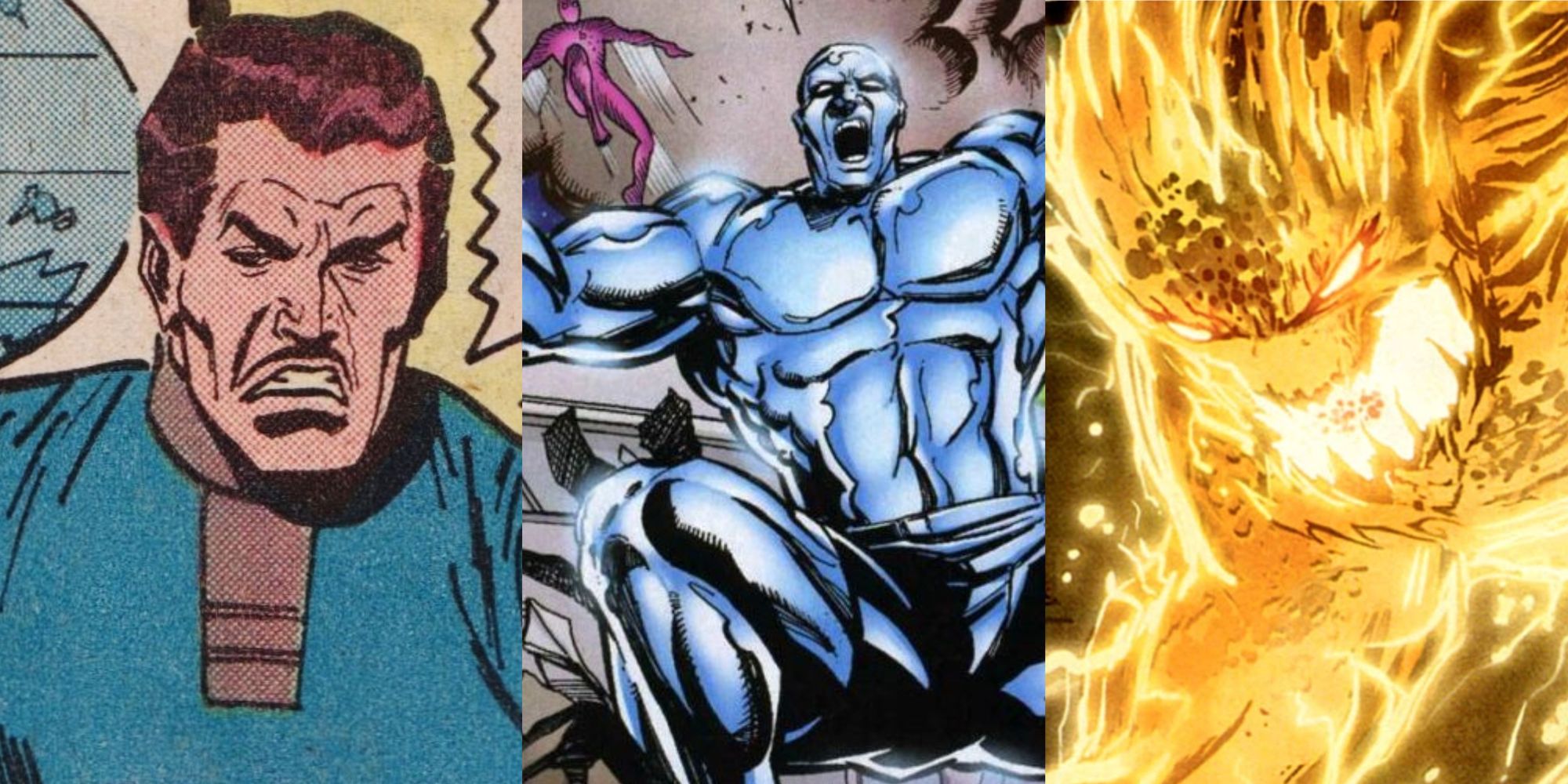 Splti image of Glenn Talbot, U-Foes and Zzzax from Marvel comics