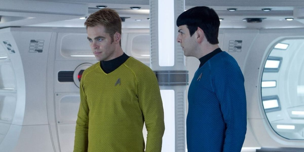 Kirk and Spock figure out a way forward in Star Trek Into Darkness.