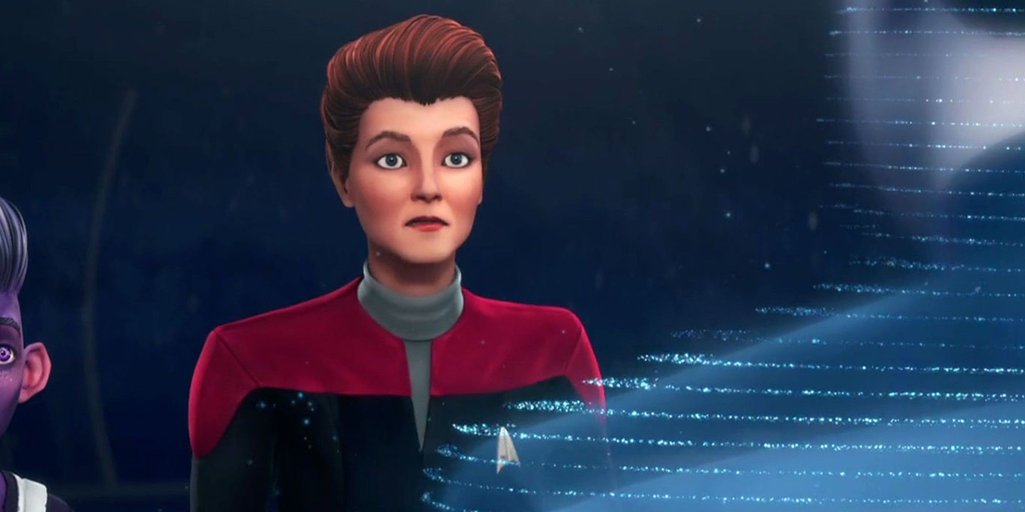 Kate Mulgrew as Kathryn Janeway in Star Trek: Prodigy.