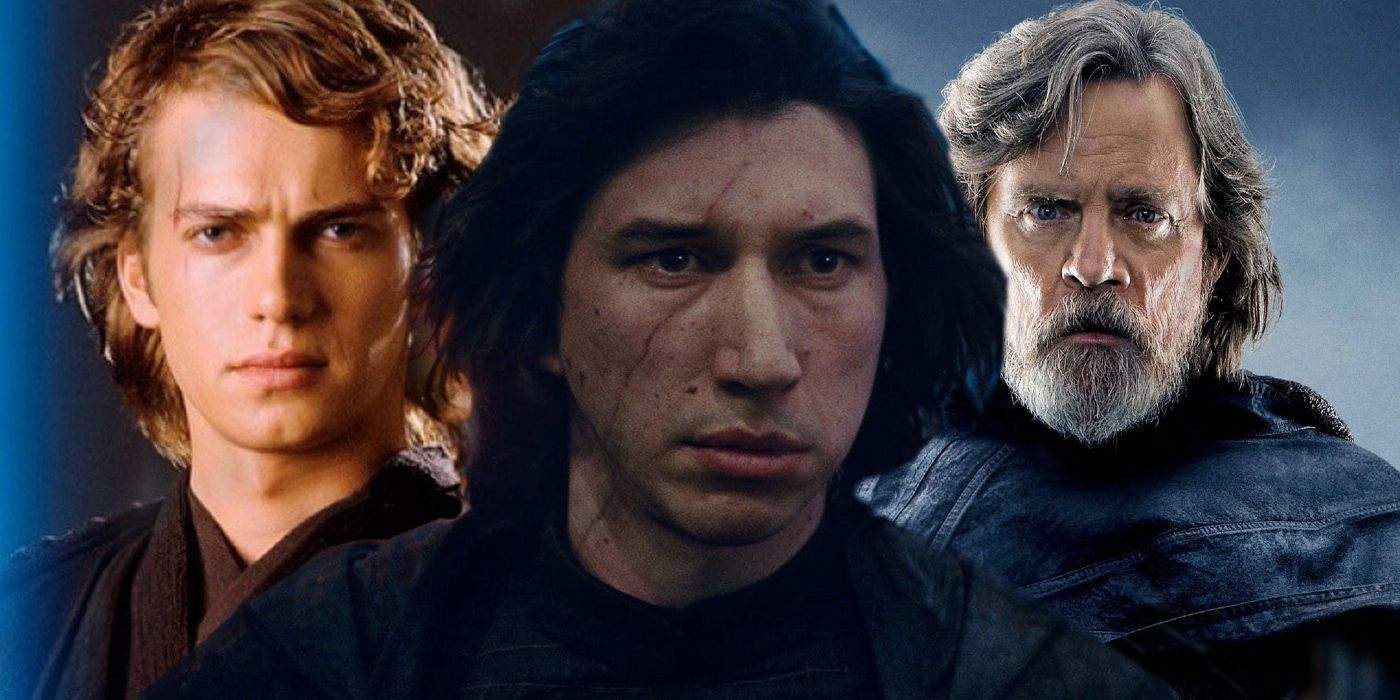Star Wars Anakin Skywalker Ben Solo and Luke Skywalker