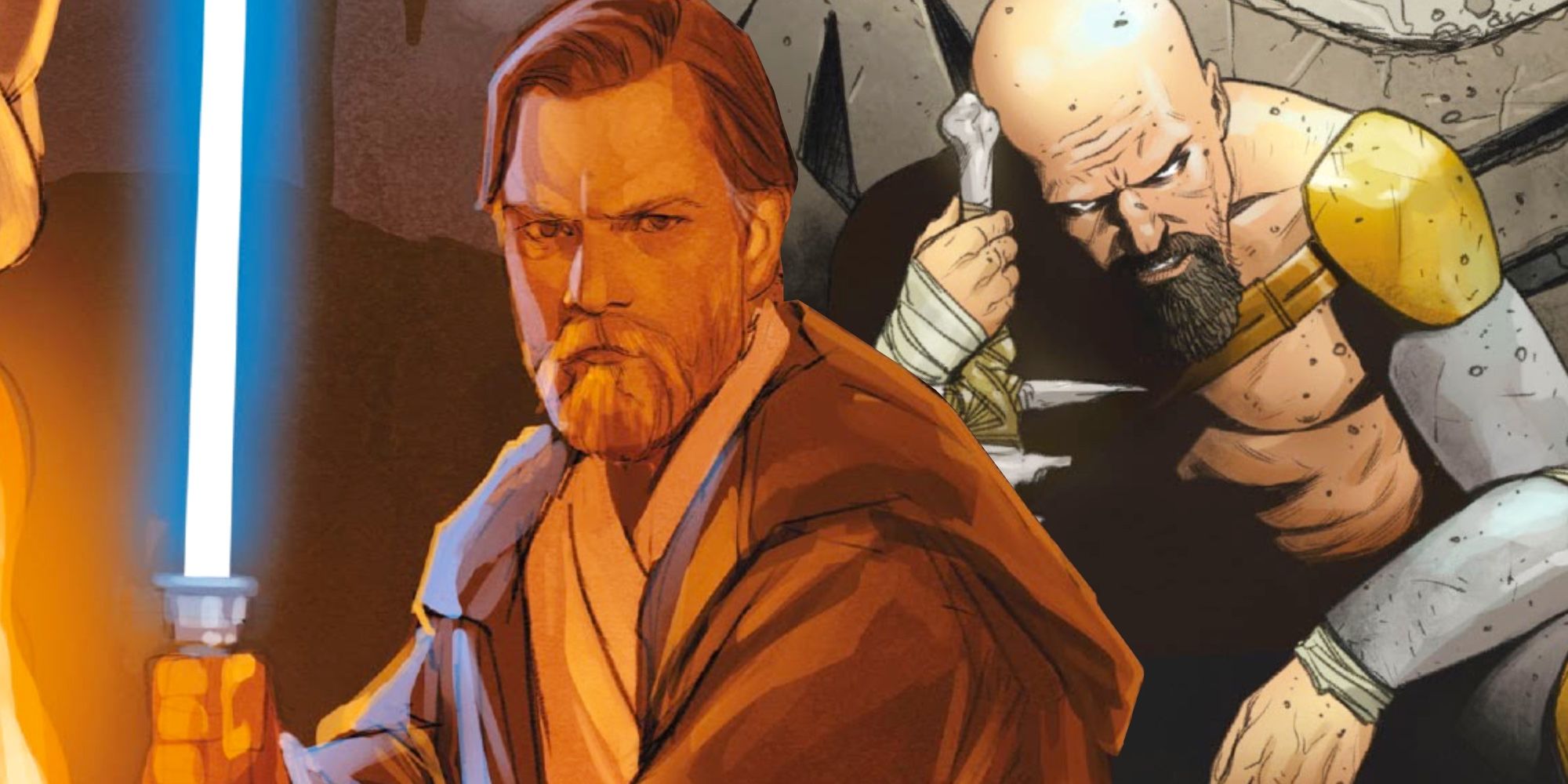 Obi-Wan Kenobi and Commander Mekedrix in Star Wars