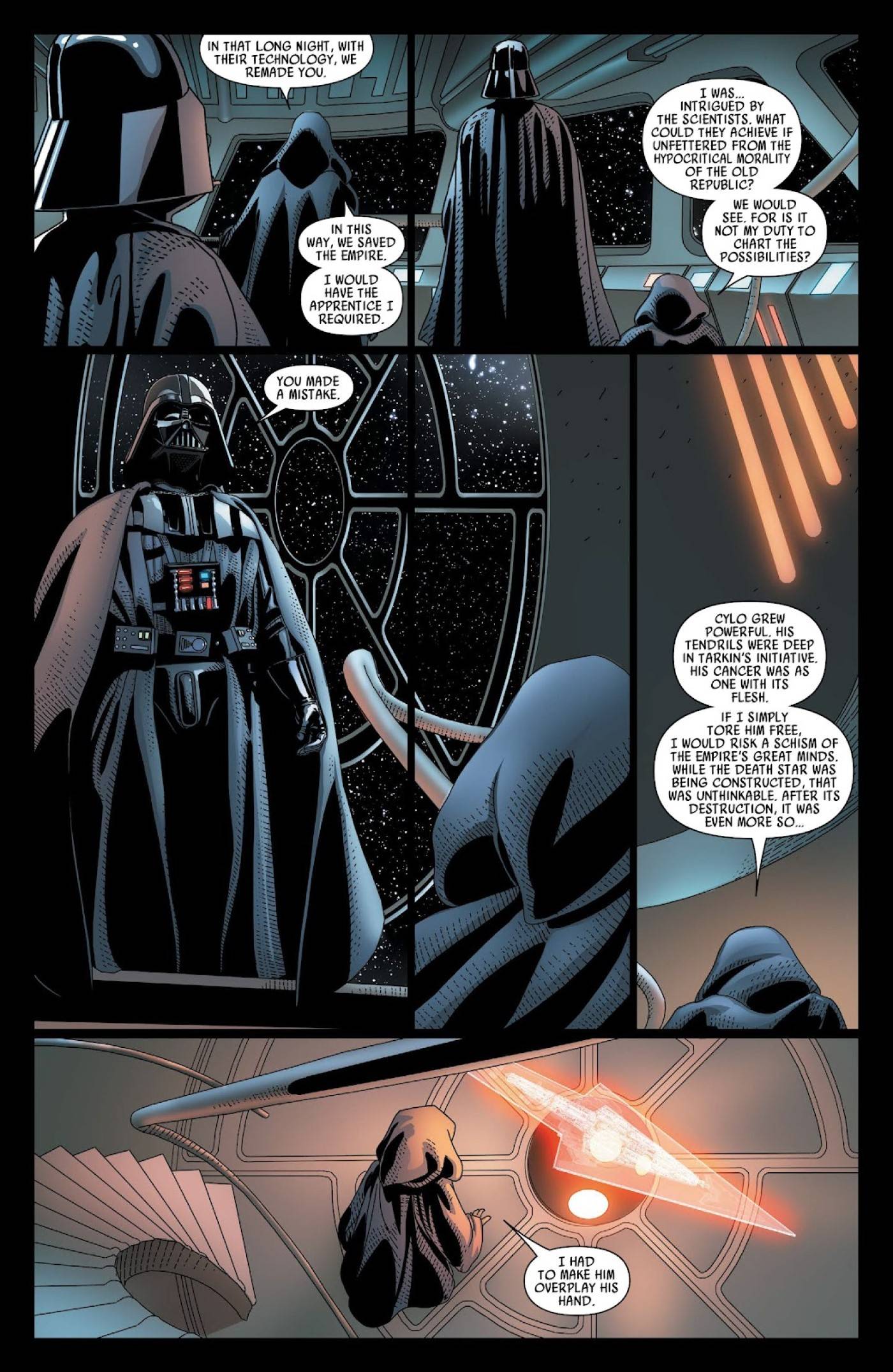 Palpatine e Vader falando.