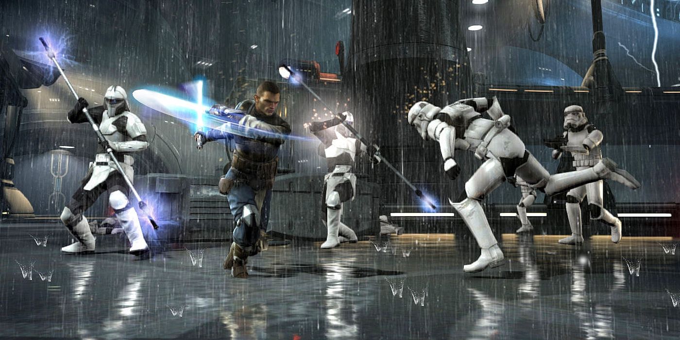 Star Wars The Force Unleashed 2 Starkiller luta contra Stormtroopers