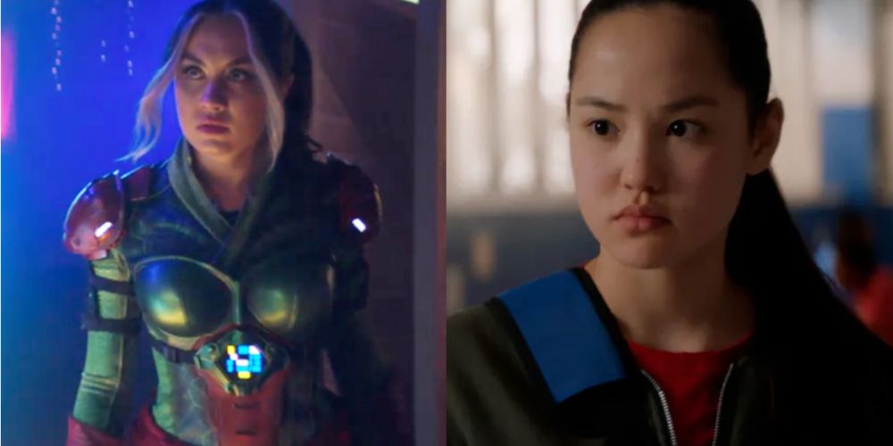 A split image features Stargirl characters Cindy and Artemis