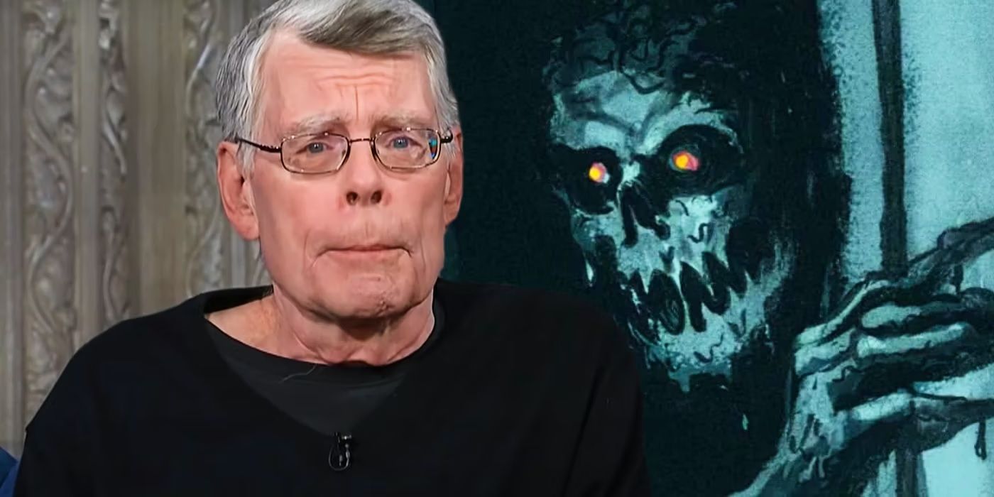 Stephen-King-com-uma-ilustração-do-bicho-papão-1