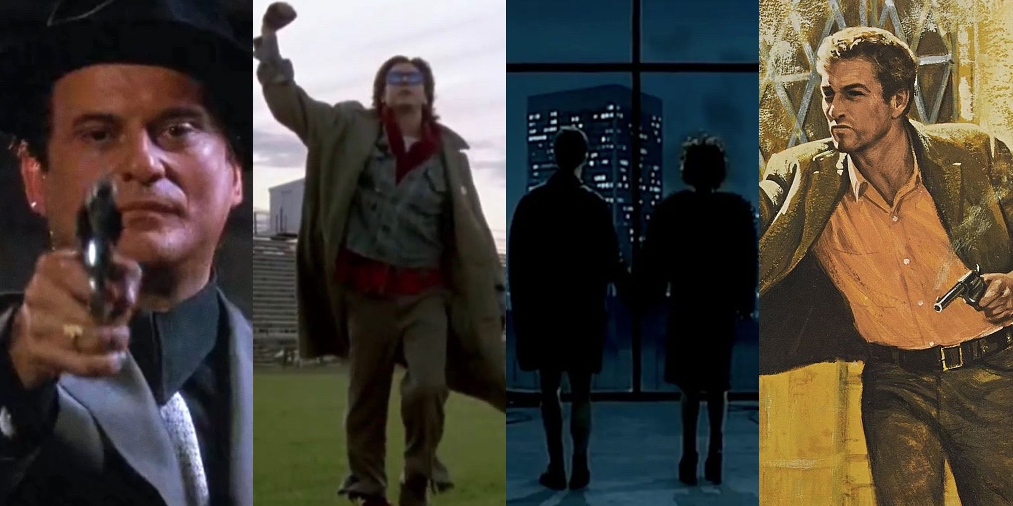 Stills from Butch Cassidy and the Sundance Kid, Fight Club, Goodfellas and The Breakfast Club