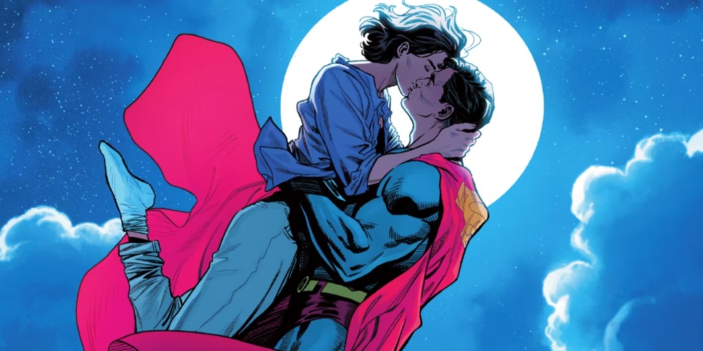 Superman Kisses Lois Lane DC Comics
