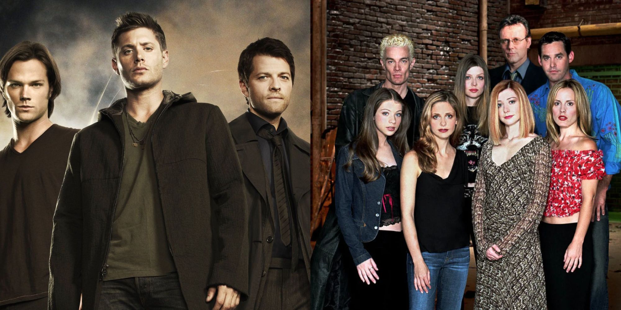 The cast of Supernatural and the cast of Buffy the Vampire Slayer