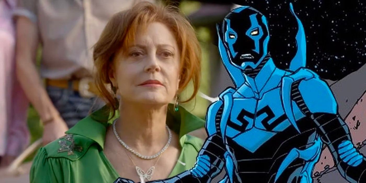 Blue Beetle Images Show Susan Sarandon & Raoul Max Trujillo's Villains