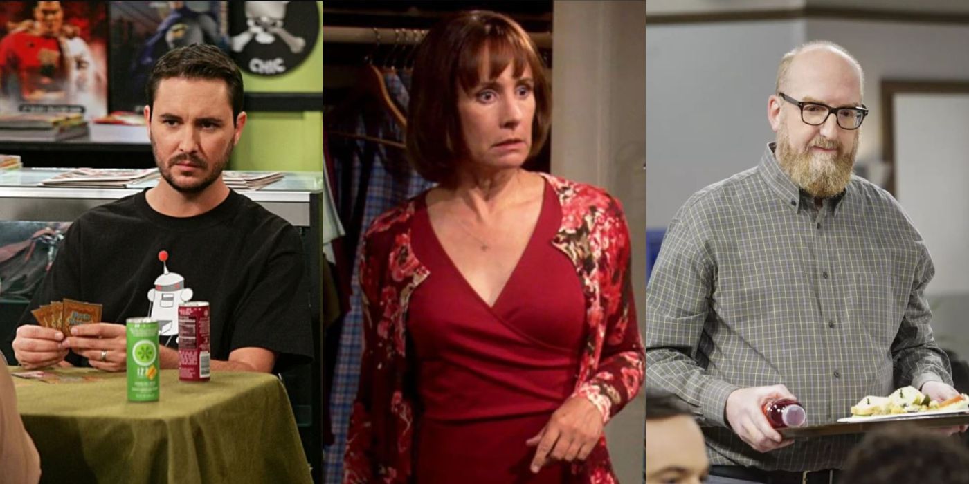 Split image of Wil Wheaton, Mary and Bert in The Big Bang Theory