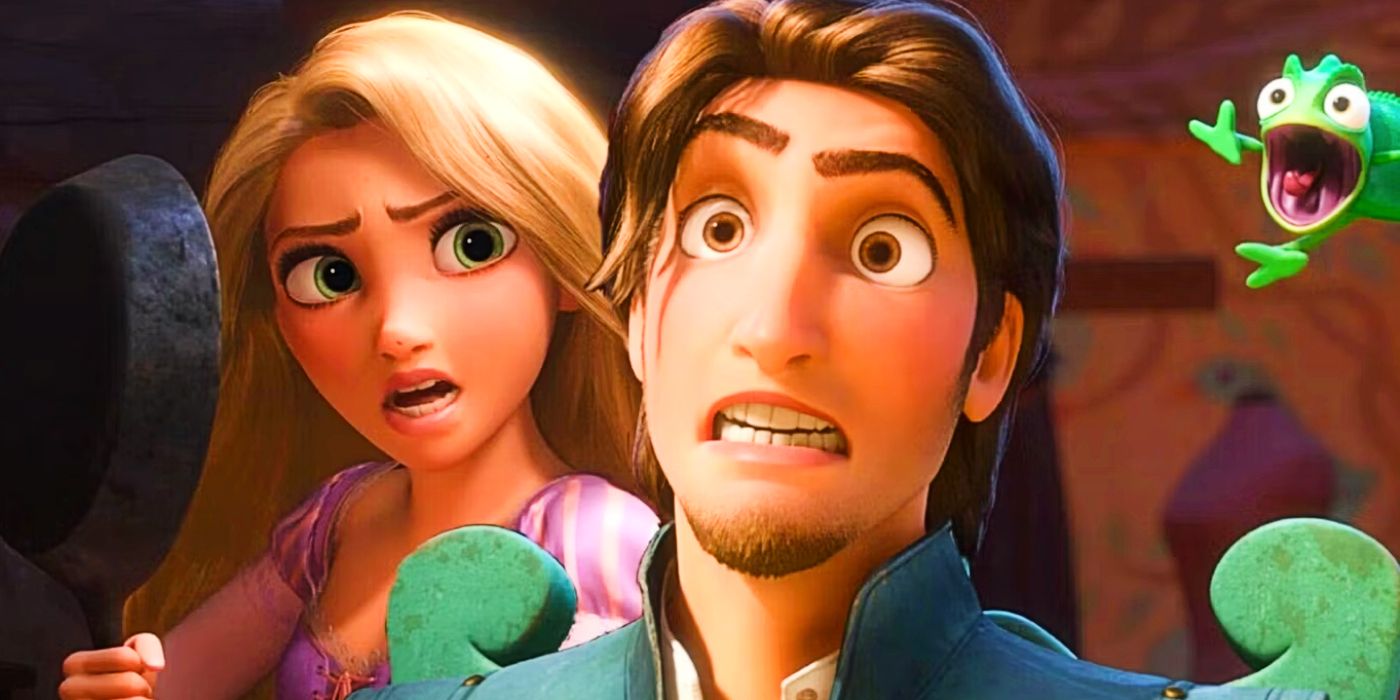 Tangled movie with Rapunzel and Flynn