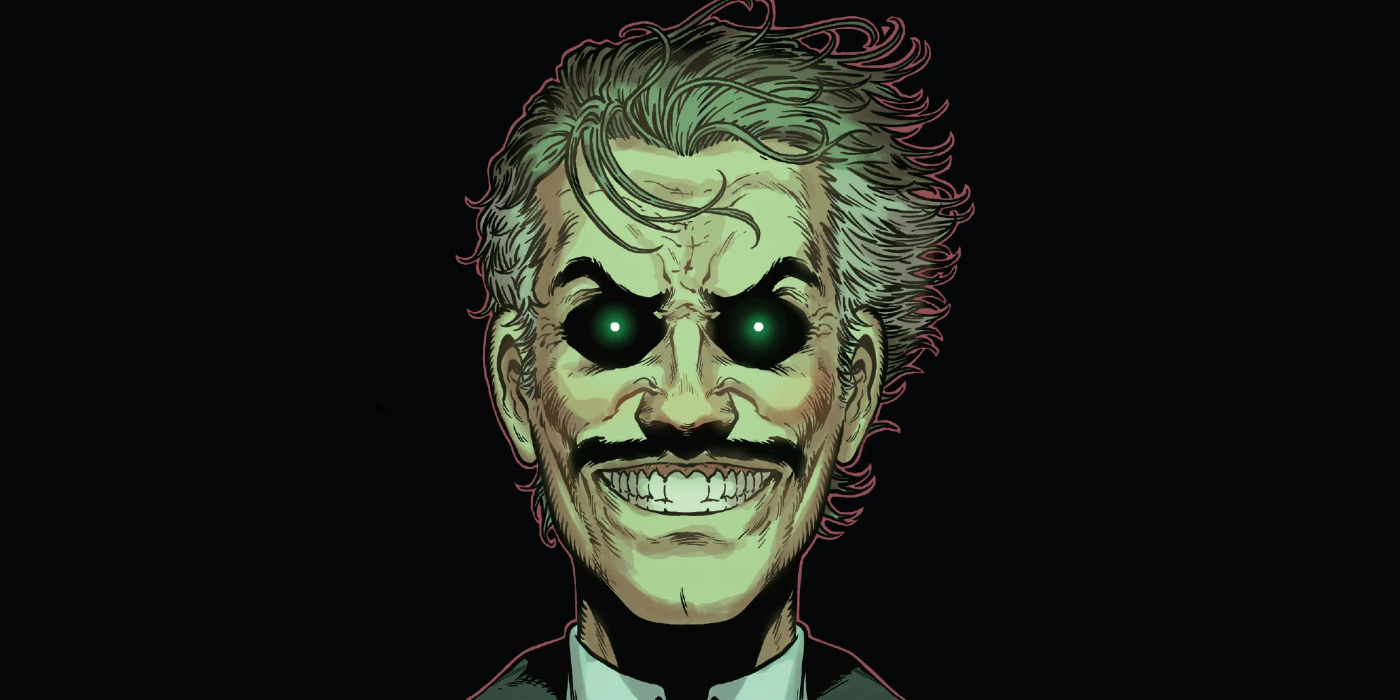 Brian Banner scarily smiling in the Marvel Comics.