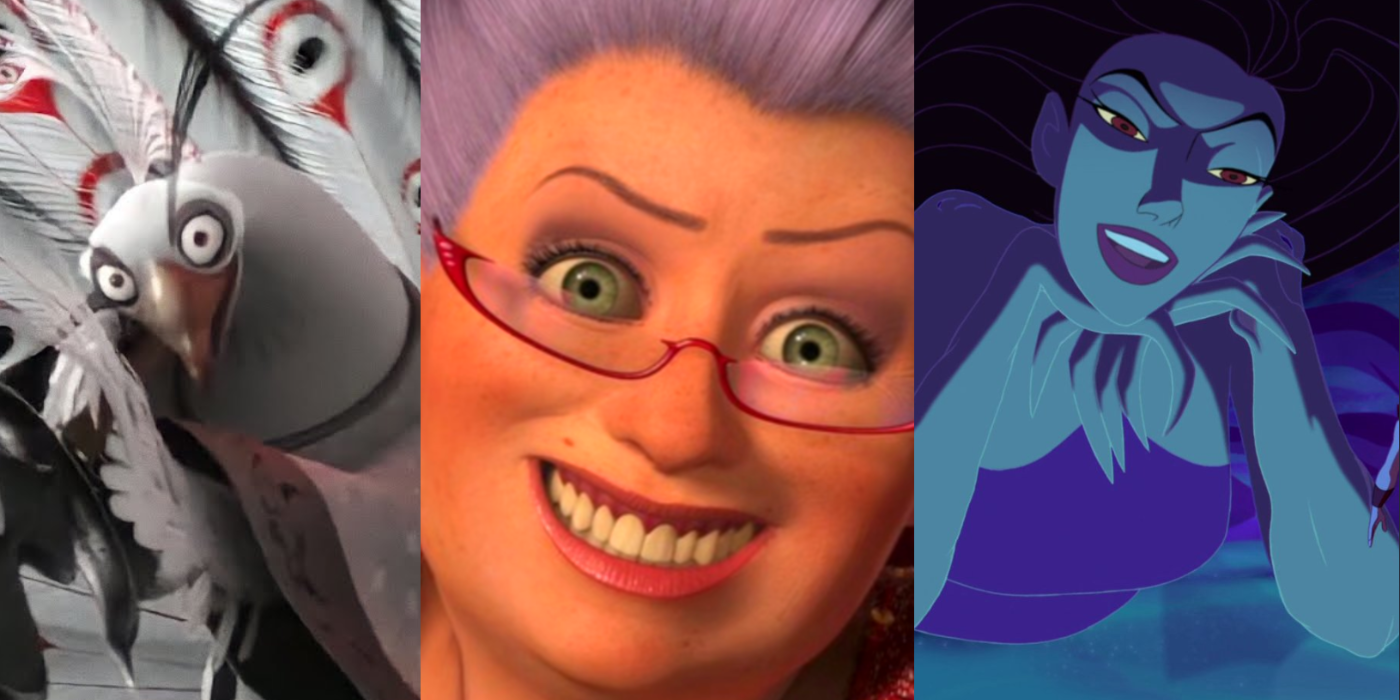 A collage of Dreamworks smartest villains