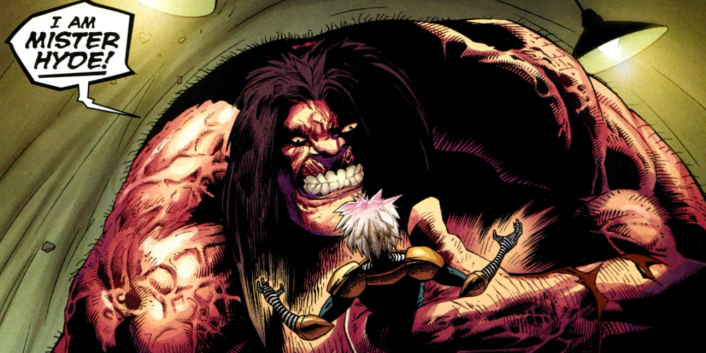 Mister Hyde from Marvel holding someone