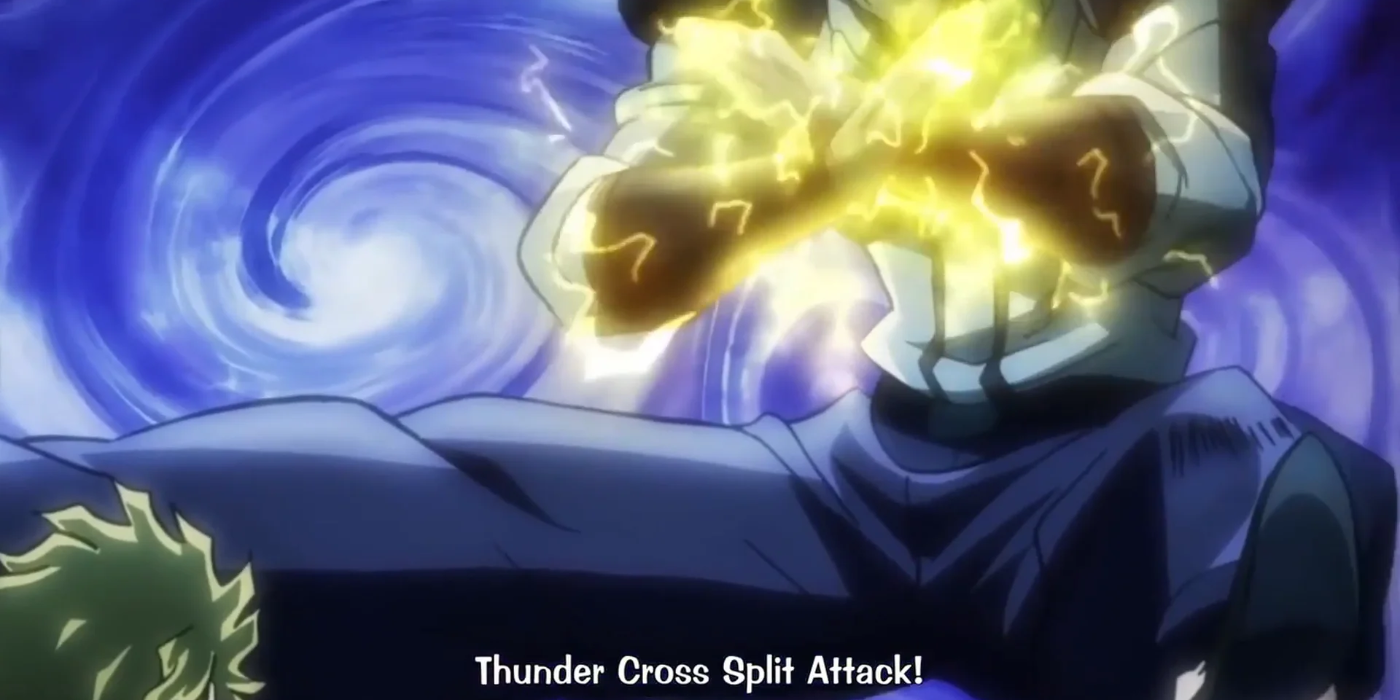 Thunder Cross Split Attack on Dio Brando
