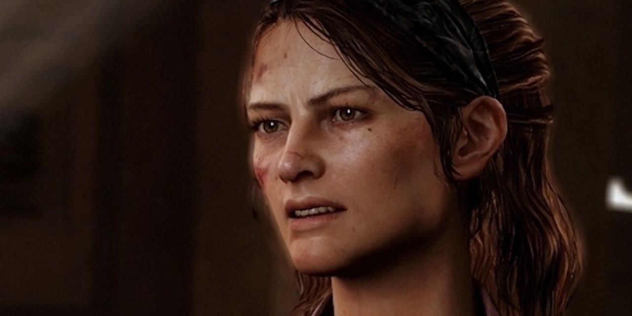 Tess about to cry in The Last of Us 