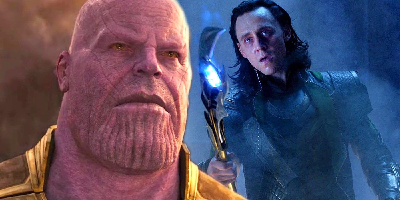 Thanos and Loki with Scepter in the Avengers