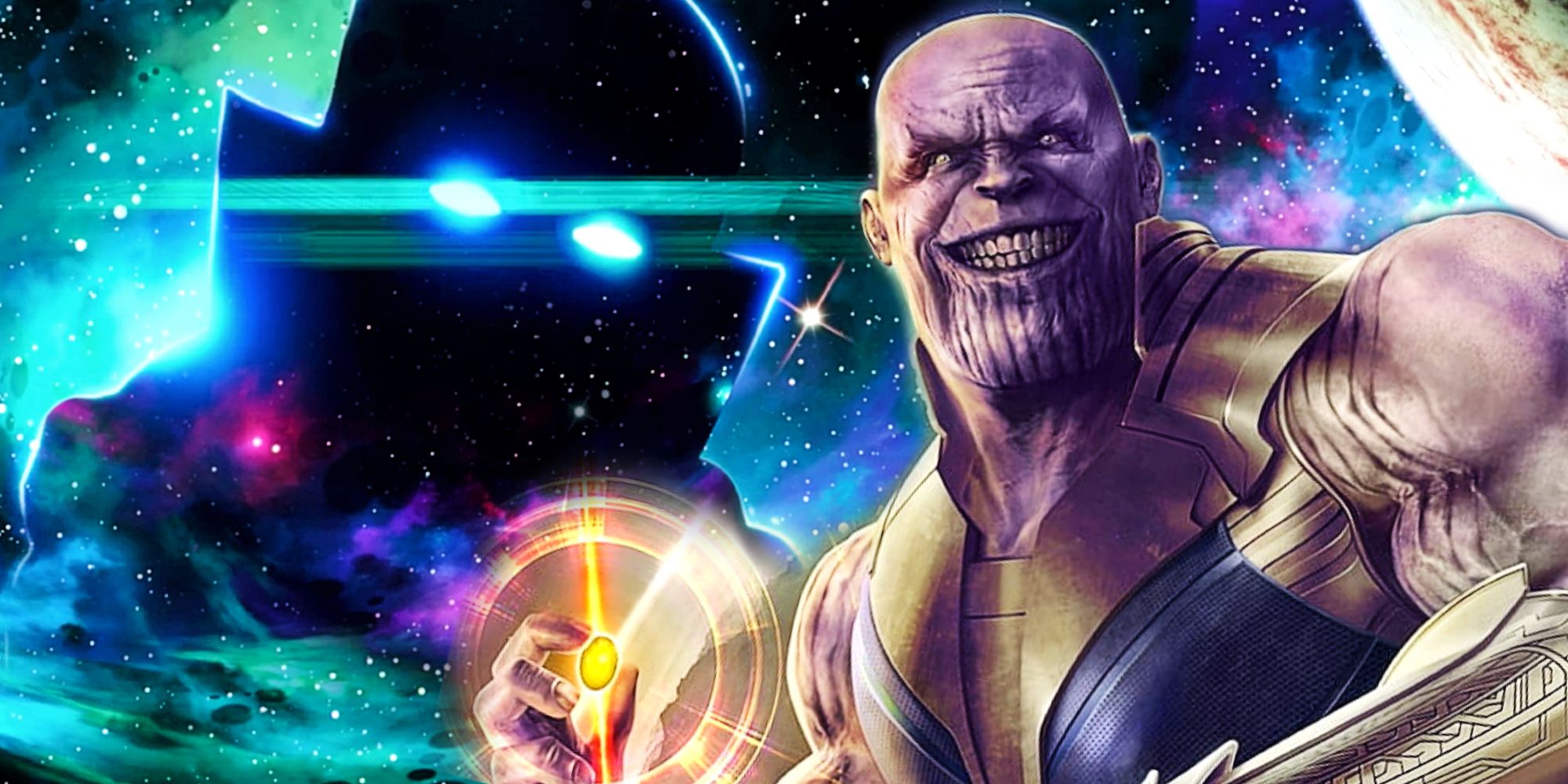 Thanos e O Vigia em E Se da Marvel