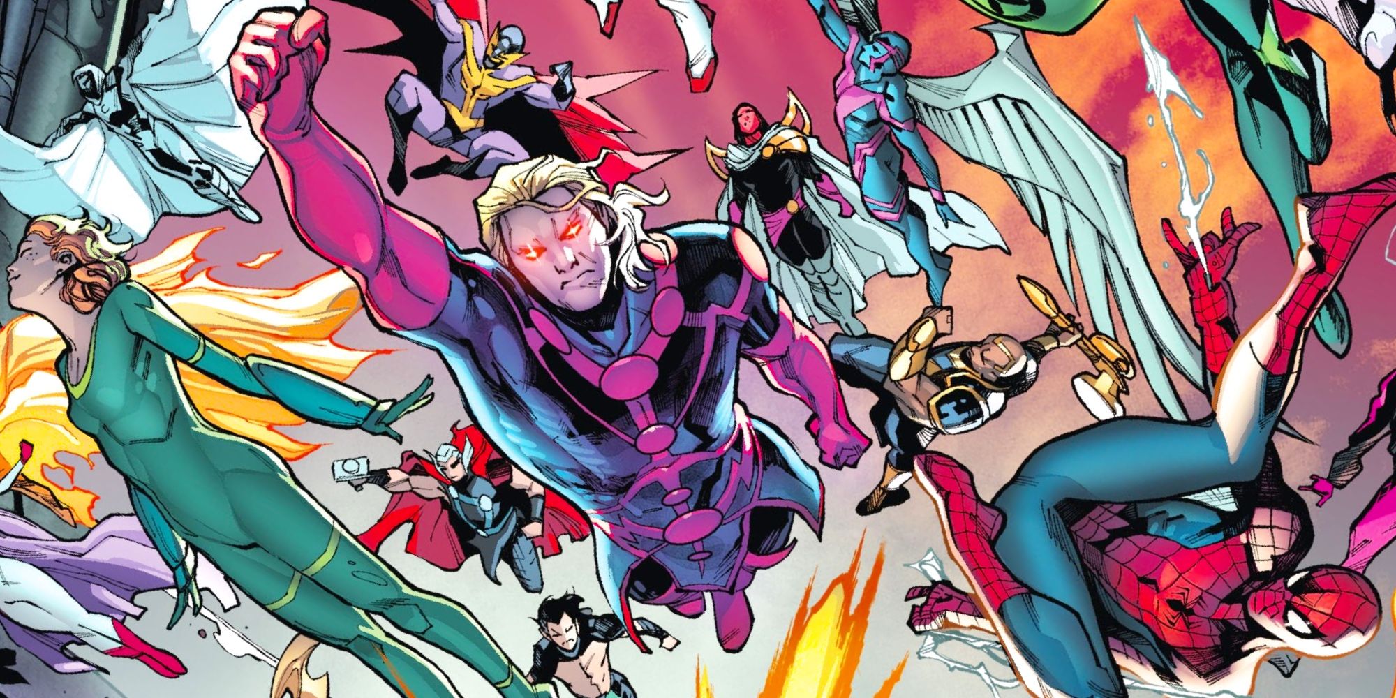 The Eternals, X-Men, and Avengers in Marvel's Judgment Day #5
