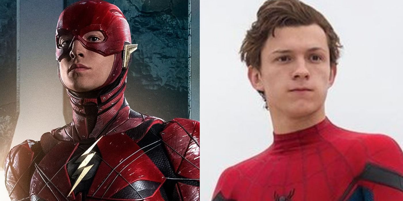 Ezra Miller as The Flash, Tom Holland as Spider-Man