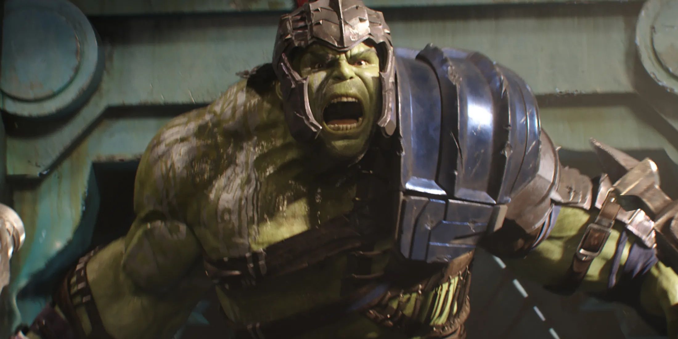 The Hulk bursts into the Sakaaran arena in Thor Ragnarok