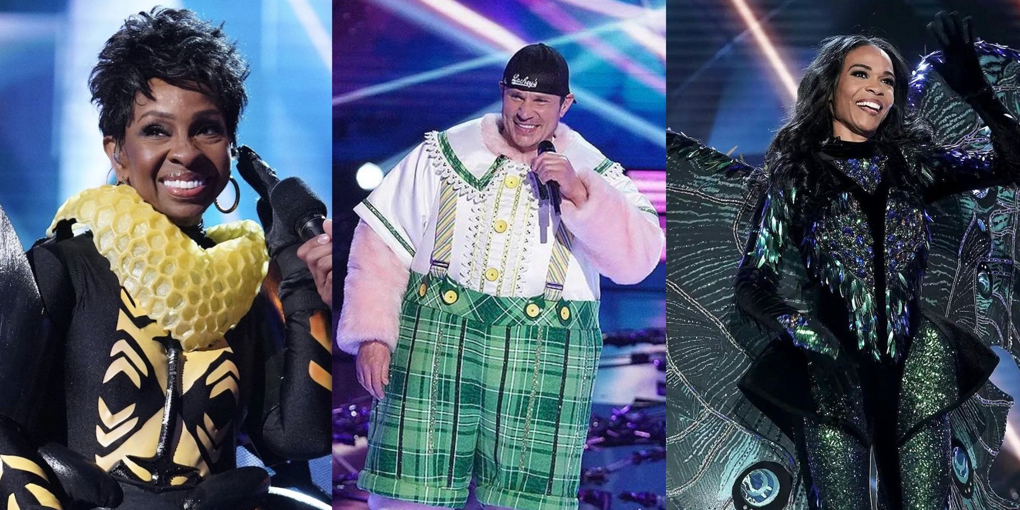 The Masked Singer Unmasked Celebrities three side by side images
