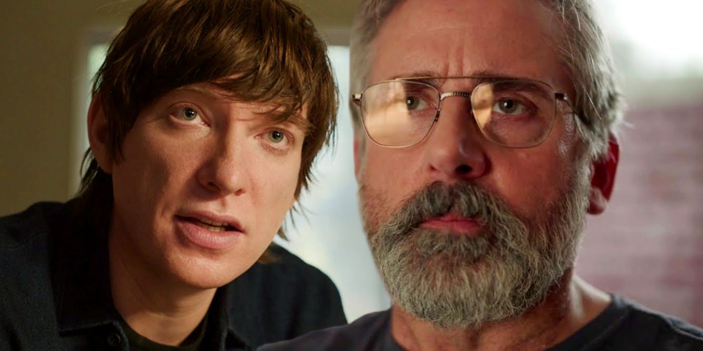 Domhnall Gleeson as Sam Fortner and Steve Carell as Alan Strauss in The Patient 