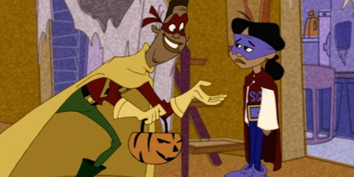 Penny e seu pai fantasiados no episódio The Proud Family Halloween