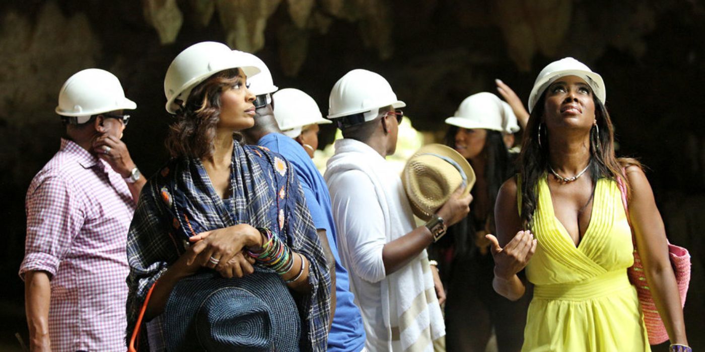 The RHOA cast in a cave in Mexico