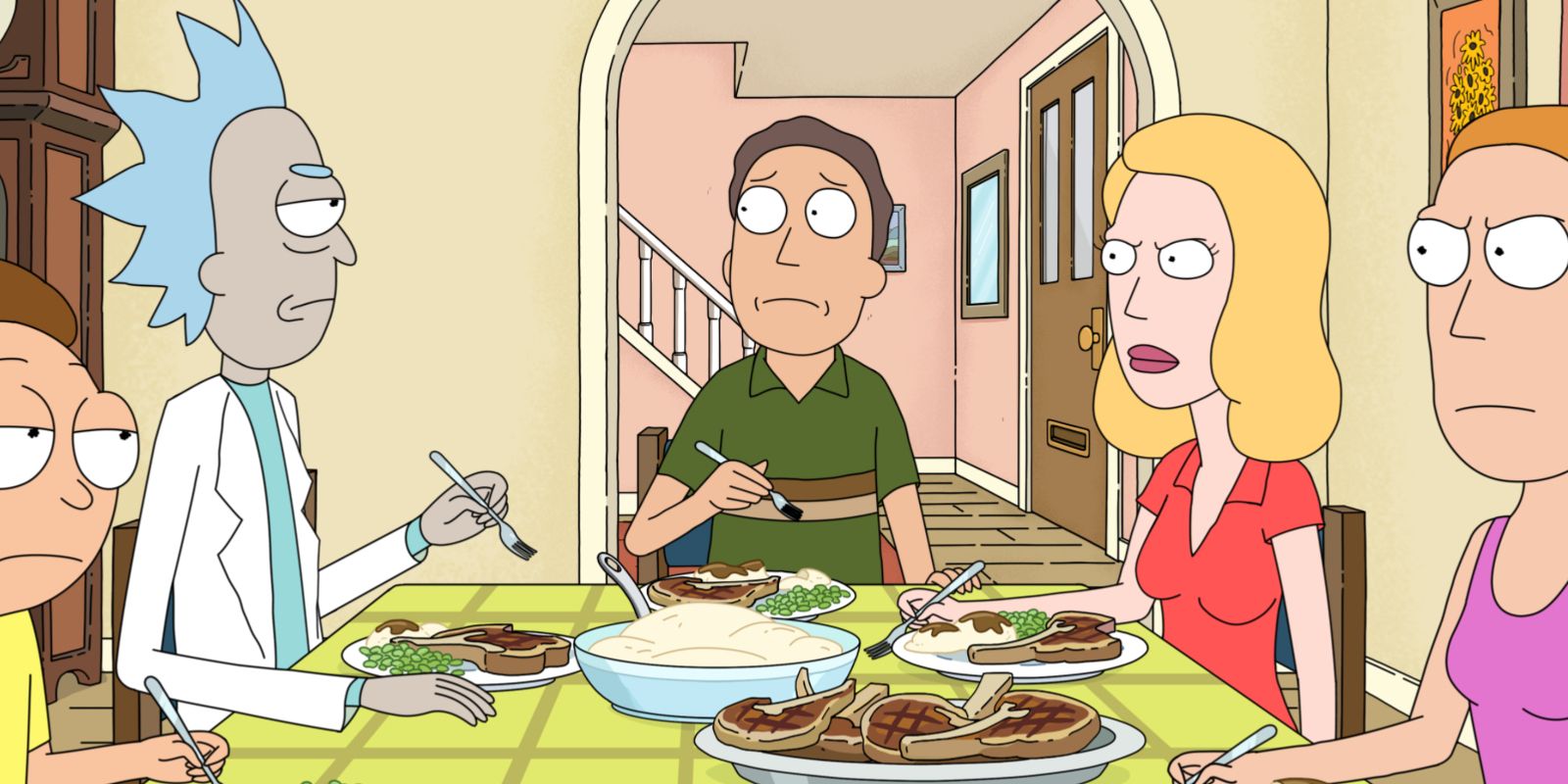 The Smith family in Rick and Morty