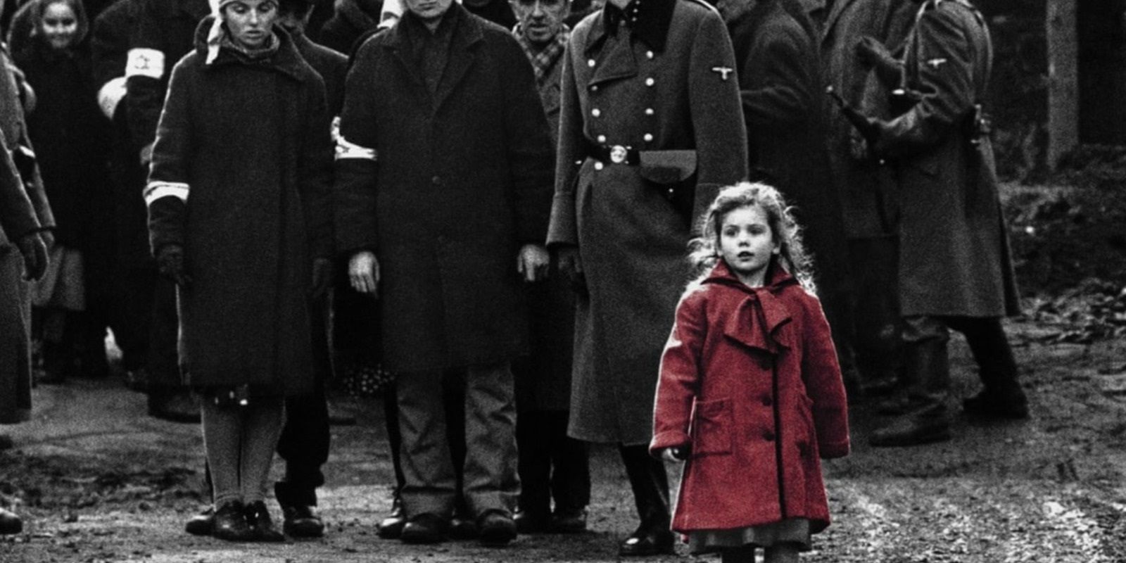 The girl in the red coat in Schindler's List