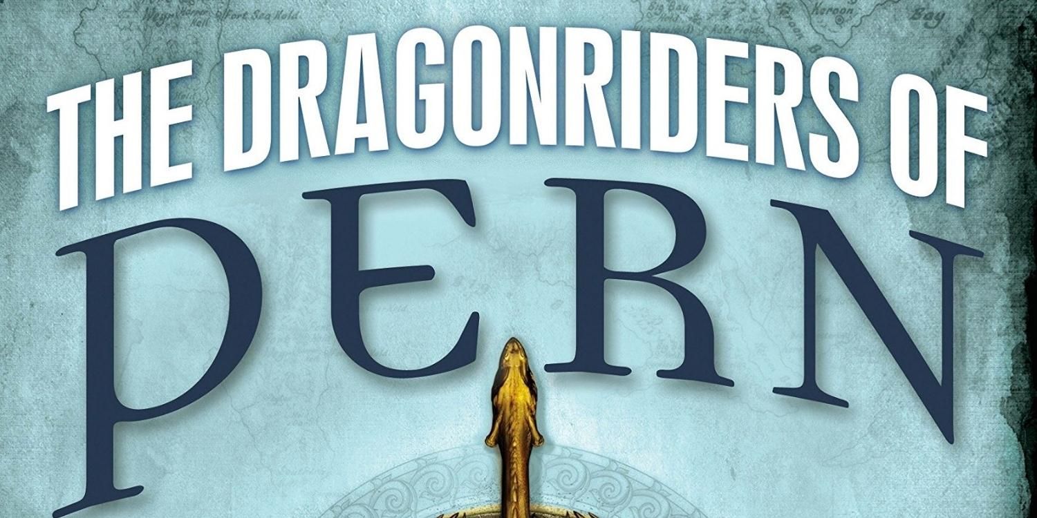 O texto do título de Dragonriders of Pern