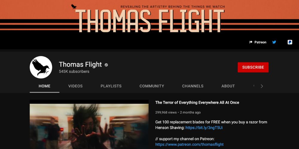 The Youtube Channel of Thomas Flight
