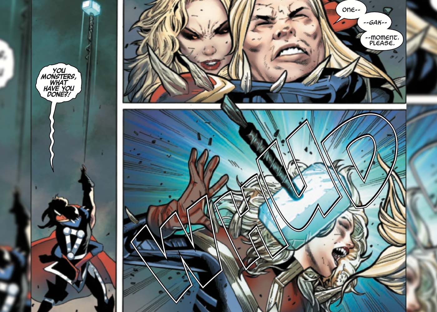 Thor Capitão Marvel Mjolnir - a atinge com martelo