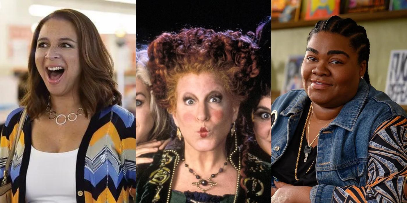Three split images of Hocus Pocus promo and actresses that could be in the movie