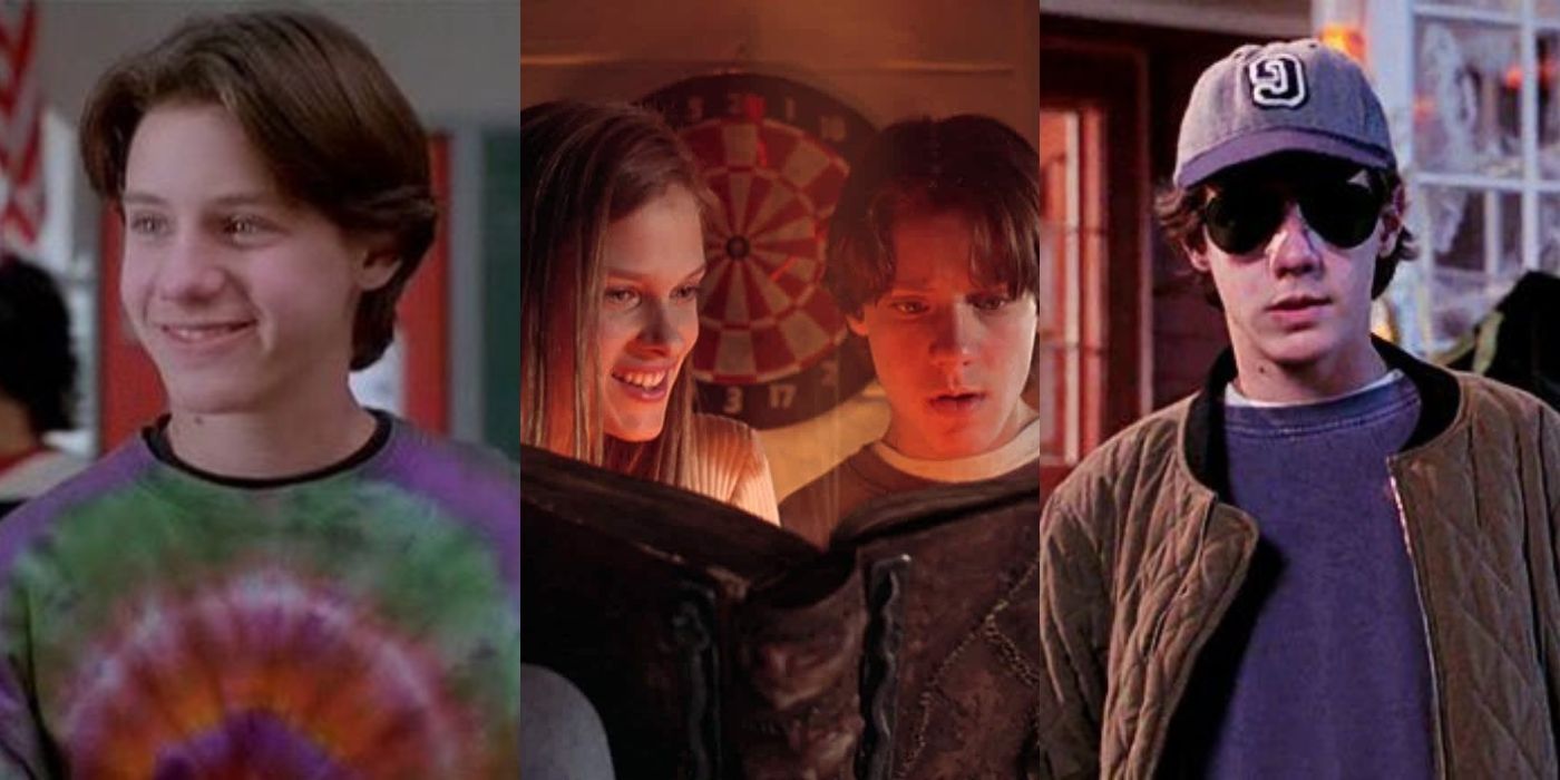 Three split images of Max from Hocus Pocus reading with Allison