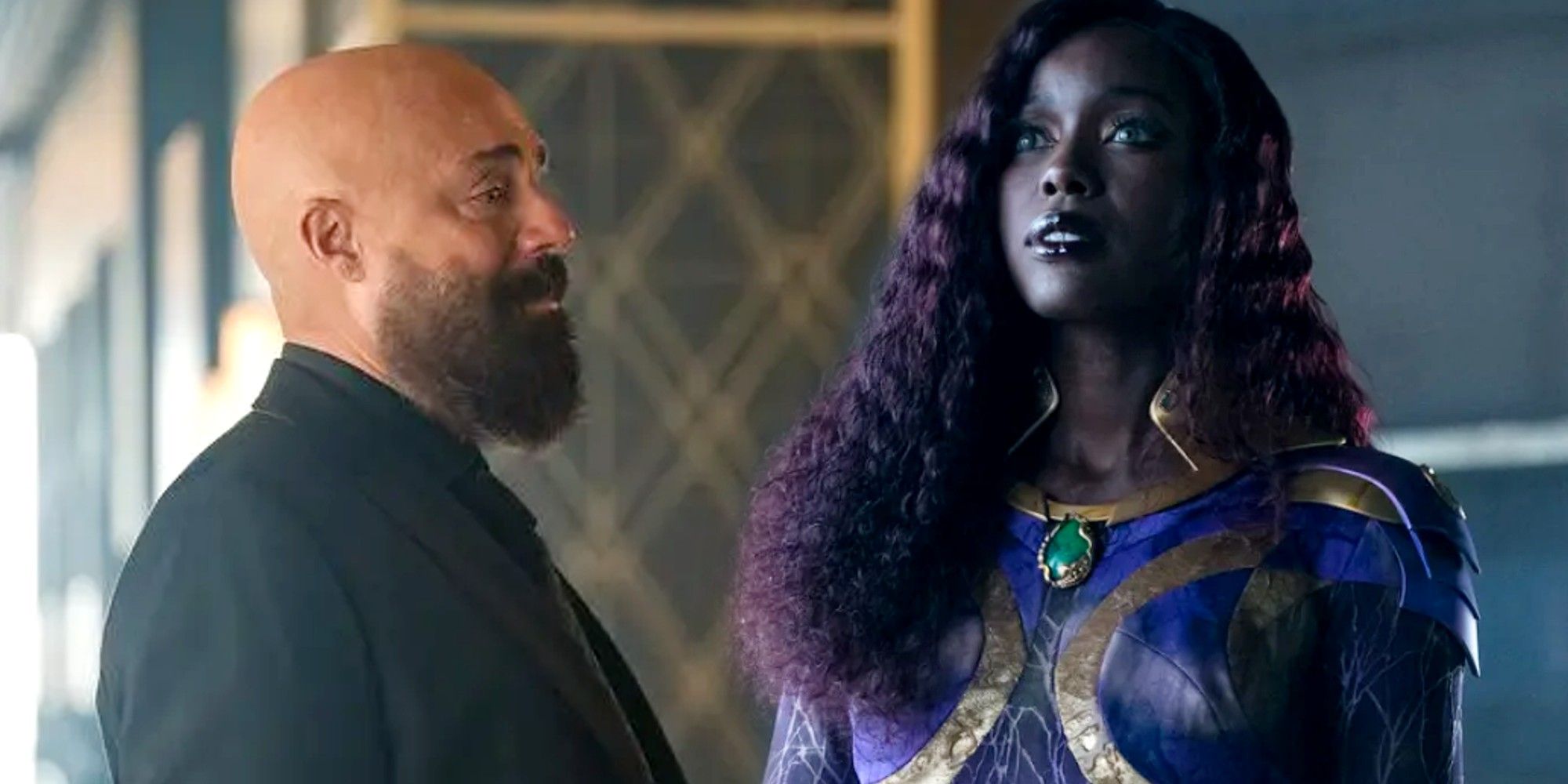 Titans Titus Welliver and Anna Diop as Lex Luthor and Starfire