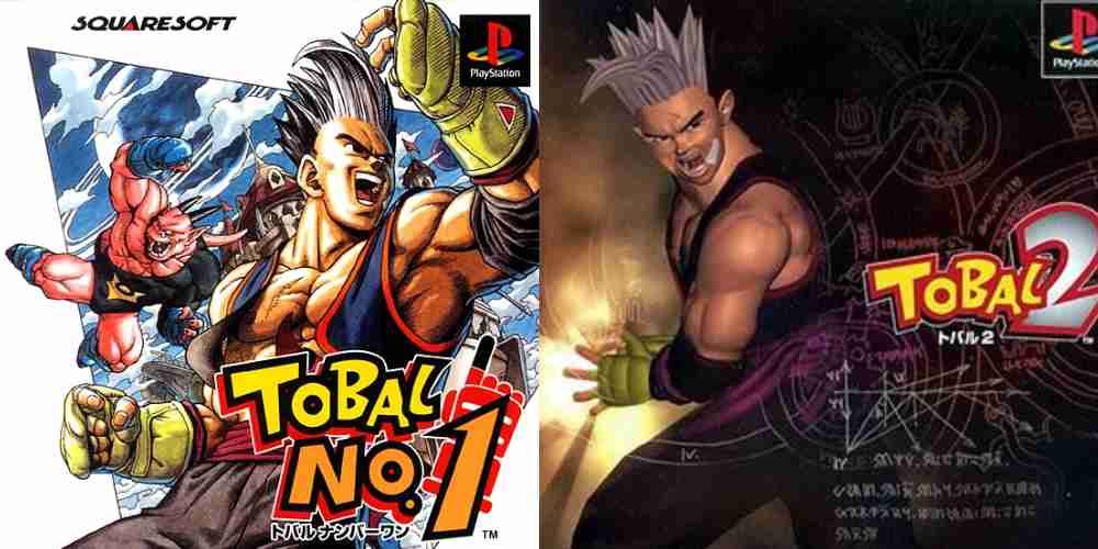 Two boxarts for the fighting game series Tobal, featuring art by Akira Toriyama.