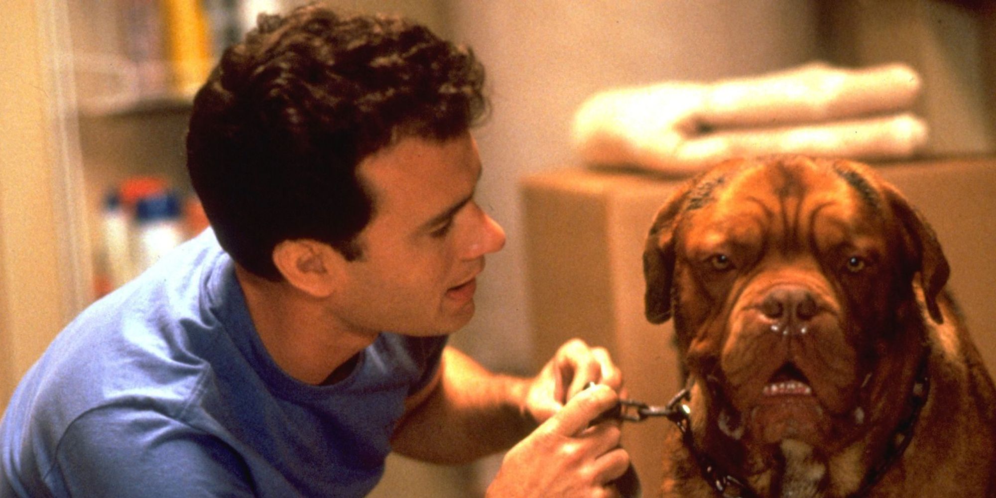 Tom Hanks as Scott Turner with Hooch in the original Turner &amp; Hooch (1989)