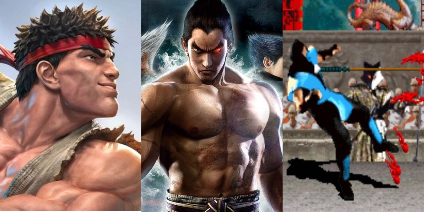 An image featuring characters from the toughest fighting games to master, including Street Fighter, Tekken, and Mortal Kombat