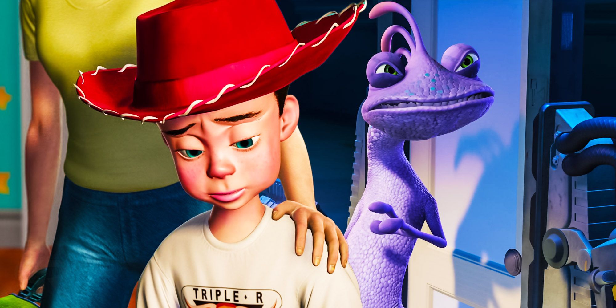Toy story Andy Monsters inc Randall