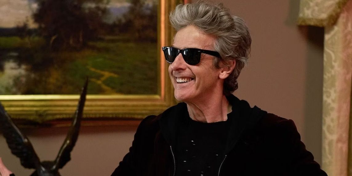 Twelfth Doctor wearing sonic sunglasses in Doctor Who 