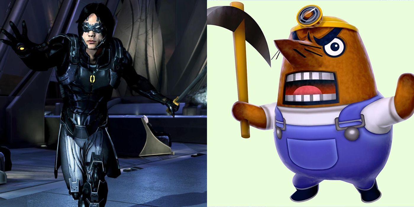 Two side by side images of Kai Leng and Mr Resetti