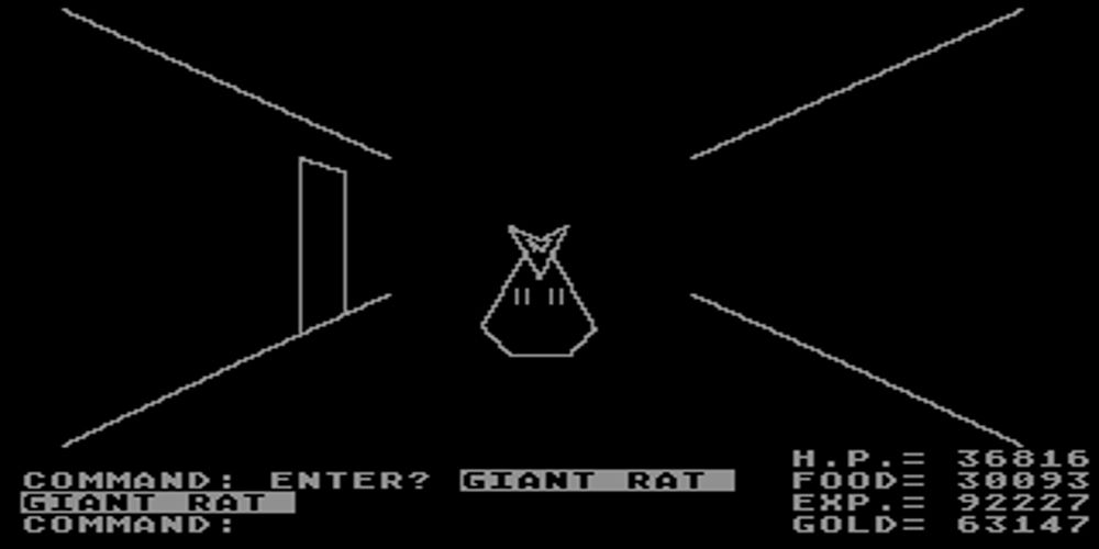 A screenshot of the 1981 adventure RPG Ultima.