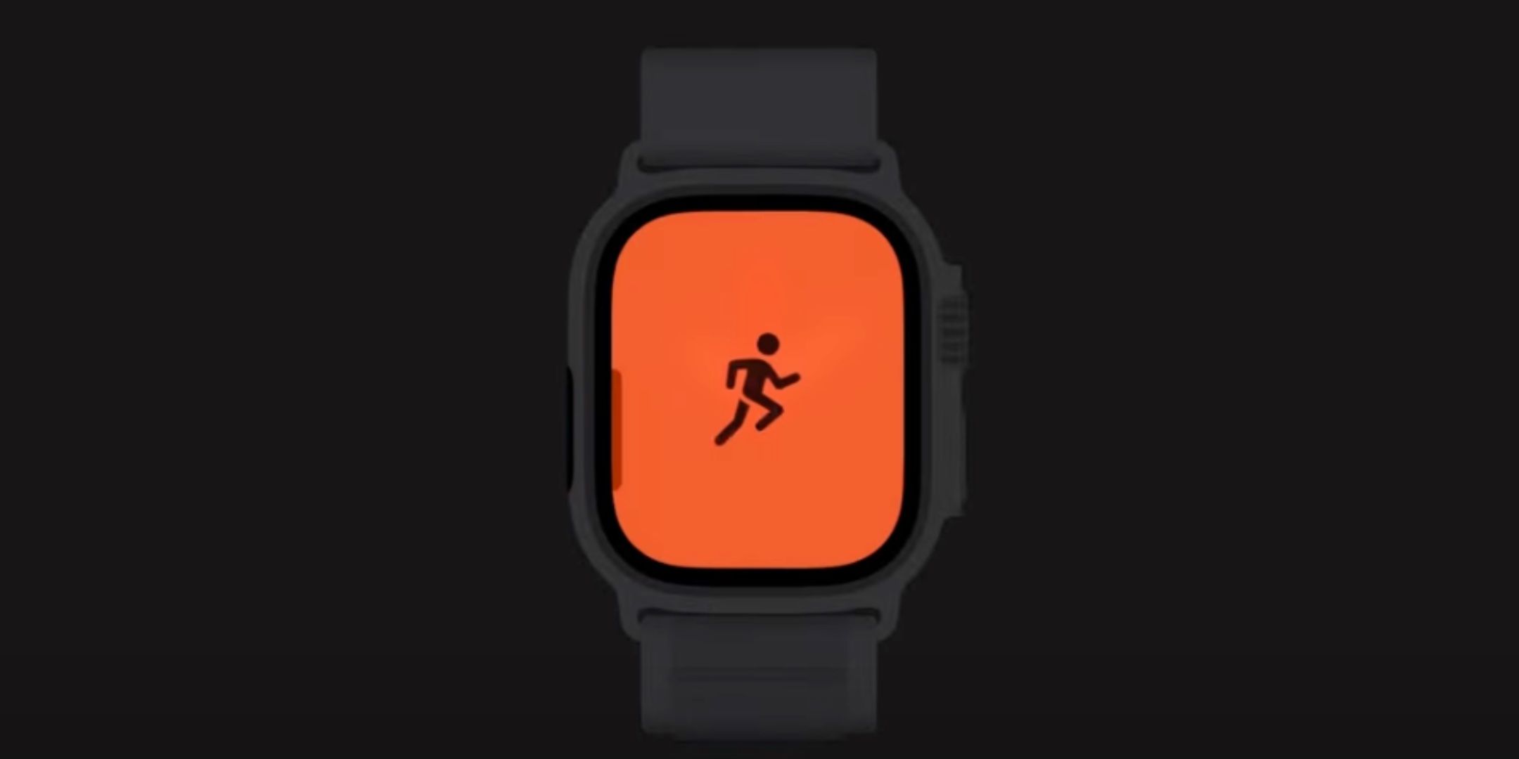 Workout started using Apple Watch Ultra's Action Button.