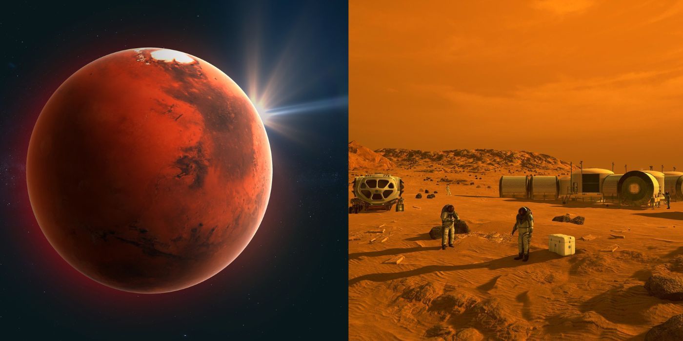 Astronauts landing on Mars