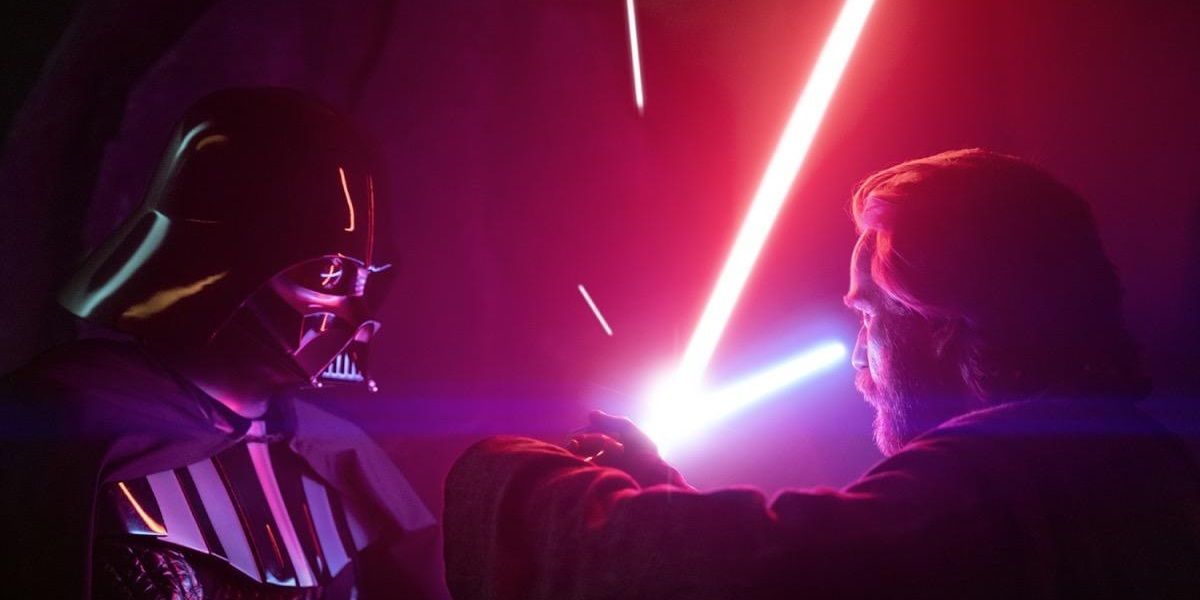 Vader duels with Obi-Wan in the Obi-Wan Kenobi finale