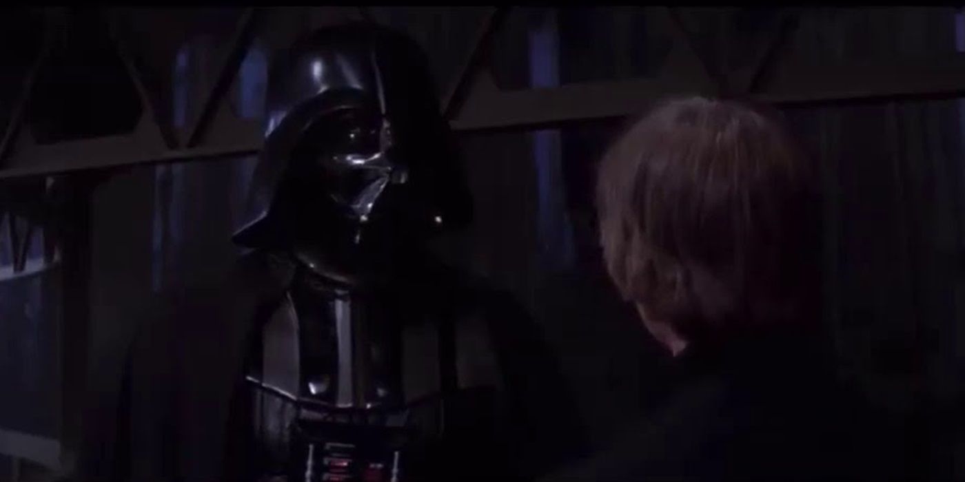 Vader talks to Luke on Endor in Return of the Jedi.
