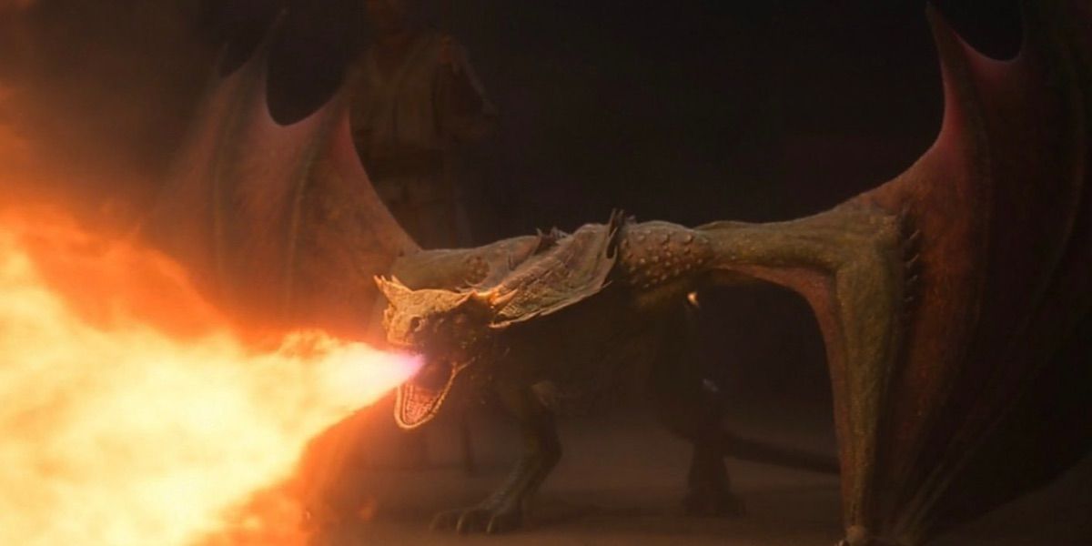 Vermax breathing fire in House of the Dragon
