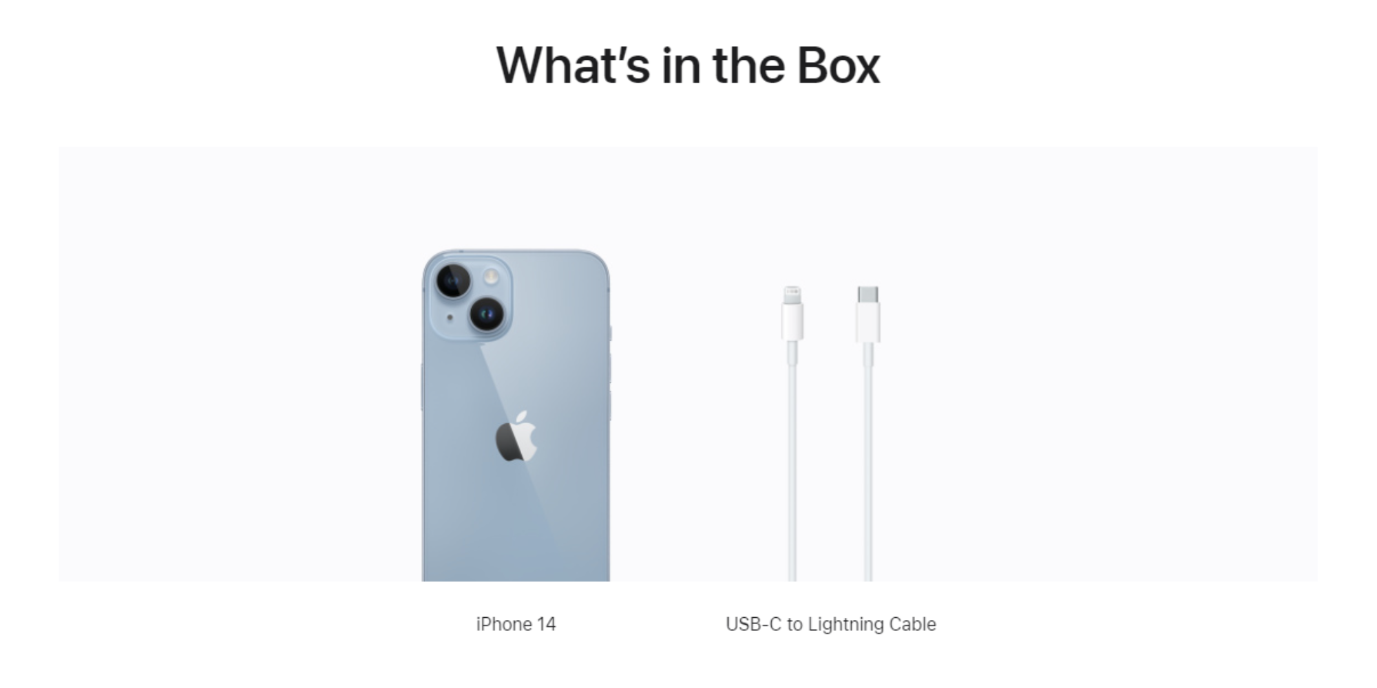What's in the box of iPhone 14